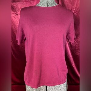 TSE Women's Magenta Wool Top